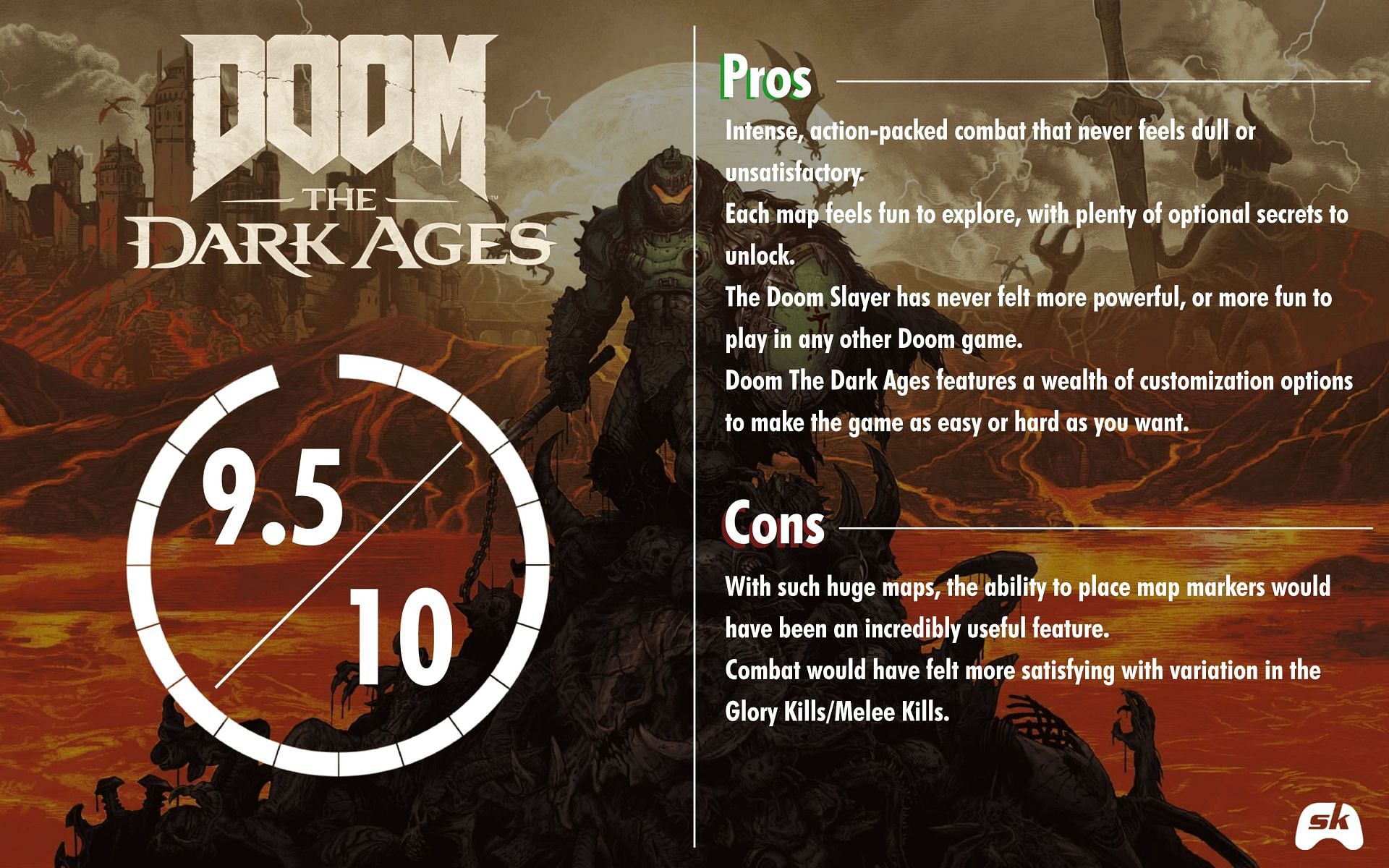If you like violence, cool guns, and slaughtering demons, Doom The Dark Ages is for you (Image via Bethesda Softworks || Sportskeeda)